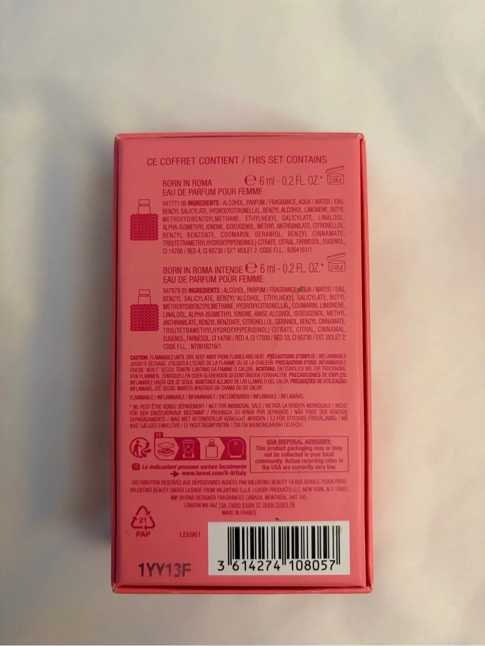 NIB - Valentino Born in Roma Intense Gift Set - Pink Bottles - Picture 3 of 3